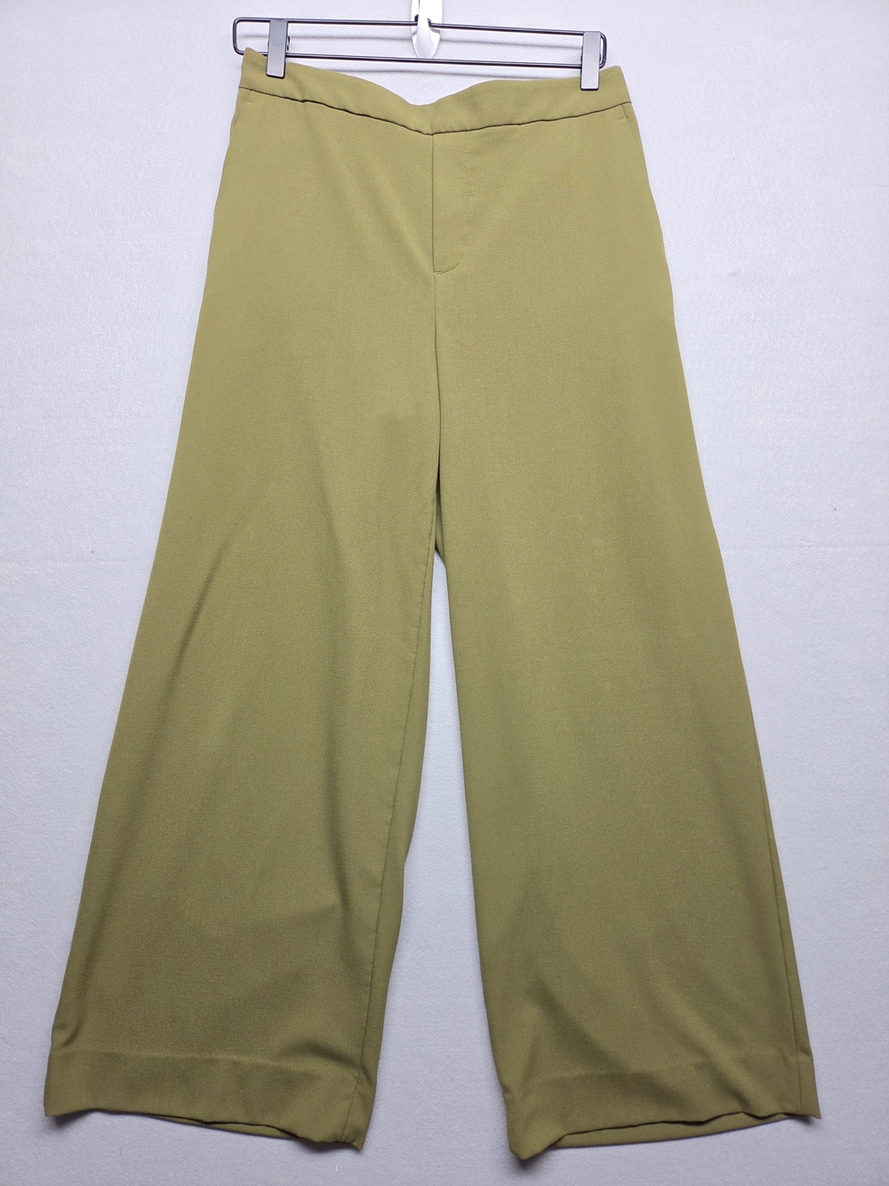 Banana Republic Women's Hayden Pants Size 8P Olive Green Wide Leg Dress Trousers